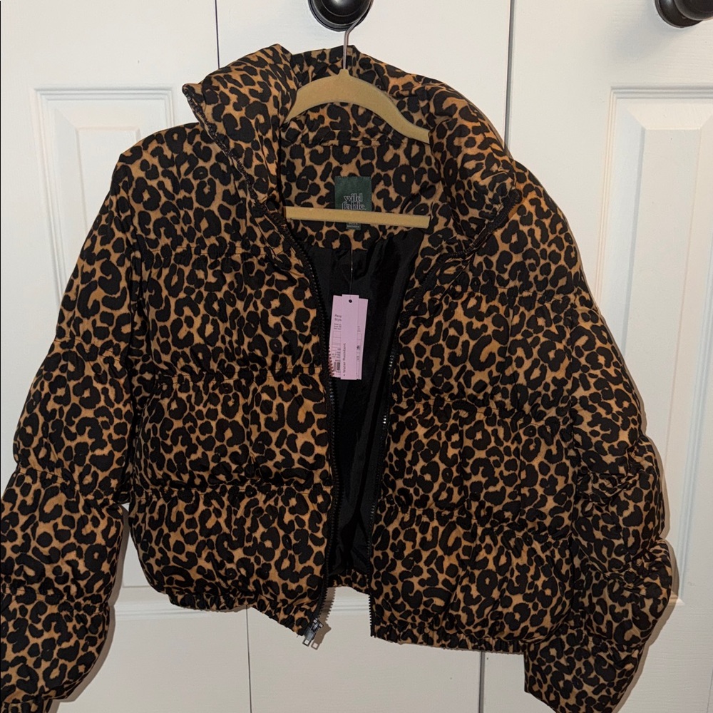 Leopard Print Puffer Jacket